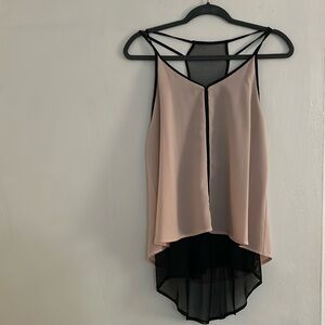 Pink and Black tank top size M